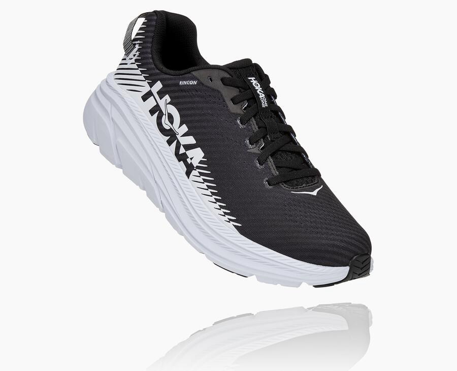 Hoka One One Rincon 2 Löparskor Herr - Svarta/Vita - IBOQK-4602